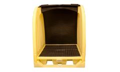 Enpac - Model EN-4064-YE-D - 4 Drum Roll Top Hardcover Spill Pallet With Drain