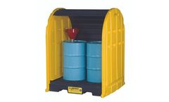 Justrite EcoPolyBlend DrumShed - Model JR-28675 - Outdoor 2 Drum Unit Storage Sheds