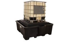 Enpac - Model EN-5469-BD-D - IBC Tote Spill Containment Pallet, Black w/Drain