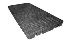 Enpac - Model EN-5110-BD - Black Diamond 8 Drum Low Profile Spill Pallet, Black