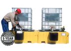UltraTech - Model UT-1143 - Twin IBC Spill Pallet with 2 Bucket Shelves - No Drain