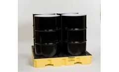 Eagle - Model EM-1645 - 4 Drum Spill Containment Pallet with Drain