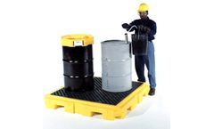 UltraTech - Model UT-9631 - P4 Plus - UltraTech Spill Pallet - 4 Drum - with Drain