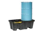 Justrite EcoPolyBlend - Model JR-28623 - Spill Pallet Black 2 Drum
