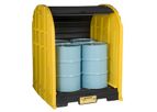 Justrite EcoPolyBlend - Model 28676 - DrumShed, 4 Drum Unit