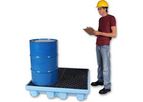 Model 1233 - Ultra-Spill Pallet P4 Fluorinated - 4 Drum - No Drain