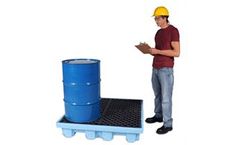 UltraTech - Model 1232 - Ultra-Spill Pallet P4 Fluorinated - 4 Drum - With Drain