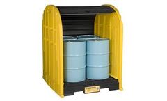 Justrite EcoPolyBlend - Model 28676 - DrumShed, 4 Drum Unit