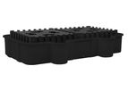 Eagle - Model EM-1684BD - Double IBC Containment Unit - Black With Drain