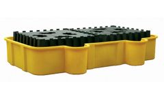 Eagle - Model EM-1684D - Double IBC Containment Unit - Yellow with Drain