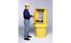 UltraTech Ultra-Hard - Model UT-9641 - Top P1 Plus Drum Storage Spill Pallet - Outdoor Rolltop - With Drain