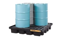 Justrite EcoPolyBlend - Model 28673 - Black Spill Pallet - 4 Drum