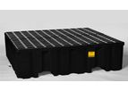 Eagle - Model 1640B - Spill Containment Pallet - 4 Drum - With Drain