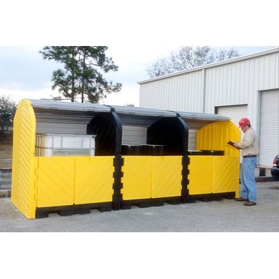 UltraTech UT-9653 Hard Top P12 Plus Spill Pallet - 12 Drum - With Drain