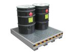Securall - Model SA-DSS02 - Two Drum Steel Spill Pallet No Drain