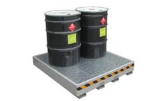 Securall - Model SA-DSS02 - Two Drum Steel Spill Pallet No Drain