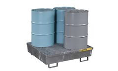 Justrite - Model 28615 - Spill Pallet 4 Drum Square Galvanized Steel