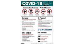 Model AF-SP125300-L - 22" x 17" Safety Poster: COVID-19 Coronavirus Disease