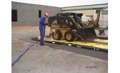 Justrite Washdown QuickBerm - Model JR-28578 - 10` x 18` x 4 Inch Portable Drive-through Station