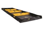 Justrite Decon QuickBerm - Model JR-28574 - 6`W x 20`L x 8 Inch H- 4 Zone Portable Multi-Zone Decontamination Berm