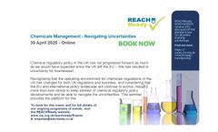REACHReady - Chemicals Management - Navigating Uncertainties