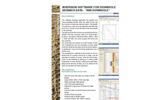 Geo2X - Version Win_Downhole - Inversion Software For Downhole Seismics Data - Brochure