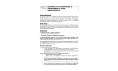 Certificate of Competence in Environmental Noise Measurement Course - Brochure