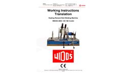 WIDOS 2500 / OD 160 Combi - Heating Element Butt Welding Machine - Working Instructions Translation Manual