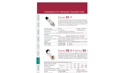 	Model Series 21 Y - Piezoresistive Pressure Transmitters Brochure