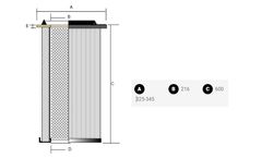 Gasparini - Model C325 “S” [ø325] - Pulse-Jettable Filter Cartridges