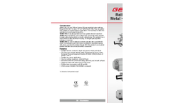 GEMÜ - Model 740 - Manually Operated Ball Valve - Datasheet