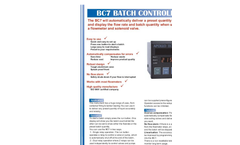 Apollo - Model BC7 - Batch Controller - Datasheet