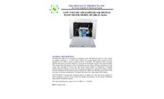 F&J - Model DF-28B-2G - Digital Flow Meter Low Volume Air Sampler (100 - 120 VAC)- Brochure