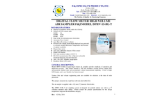 F&J - Model DFHV-1S-BL-T - Digital High Volume Air Sampler (100 - 120 VAC)  - Brochure