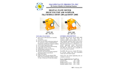 F&J - Model DF-60810DTE-HSI - Digital High Volume Air Sampling System (220 - 240 VAC)  - Brochure  