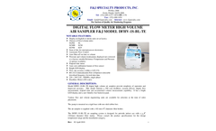 F&J - Model DFHV-1S-BL-TE - Digital High Volume Air Sampler (220 - 240 VAC)  - Brochure