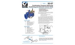 Cla-Val - Model 92-07 & 692-07 - Pressure Reducing, Sustaining and Solenoid Valve - Engineering Data Sheet - US & Metric Units