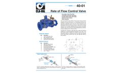 Cla-Va - 40-01 - Rate of Flow Control Valve -Engineering Data Sheet - US & Metric Units