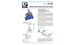Cla-Val - Model 61-02 & 661-02 - Deep Well Pump Control Valve - Engineering Data Sheet - US Units