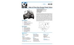 Cla-Val - Model 40-30 & 640-30 - Rate of Flow Control Valve- Engineering Data Sheet