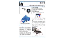 Cla-Val - Model X144D - Flow Meter with LCD Touchscreen Display - Engineering Data Sheet