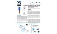 Cla-Val - Model CRL-34 - Electronic Actuated Pressure Sustaining Pilot Control - Engineering Data Sheet 