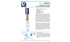 Cla-Val - Model CDHS-34 - Electronic Actuated Rate-of-Flow Pilot Control - Engineering Data Sheet