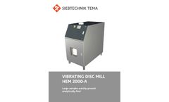 Siebtechnik TMA - Vibrating Disc Mill HEM 2000-A - Brochure