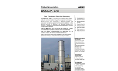 Hofstetter - Model HOFGAS-APM - Gas Treatment Plant for Recovery - Brochure