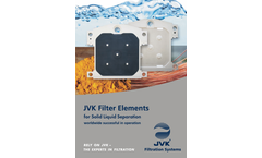 JVK Filter Elements for Solid Liquid Elements Separation - Brochure