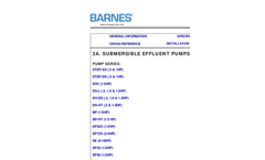 Barnes - Effluent Pumps  Brochure