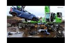 SENNEBOGEN 825 E Mobile - Vehicle Recycling With Powerhand At Autoverwertung Neumann, Germany Video