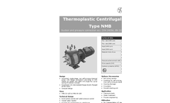 Stübbe - Model SHM - Horizontal Magnetic Coupled Pump - Brochure