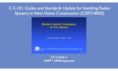 Codes and Standards Update for Installing Radon Reduction Systems in New Home Construction